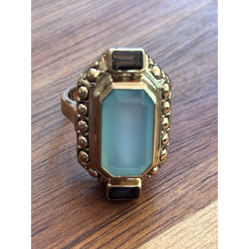 Nicky Butler Gold Plated Gemstone Cocktail Ring Size 6.75